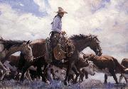W.H.D. Koerner, The Stood There Watching Him Move Across the Range,Leading His Pack Horse